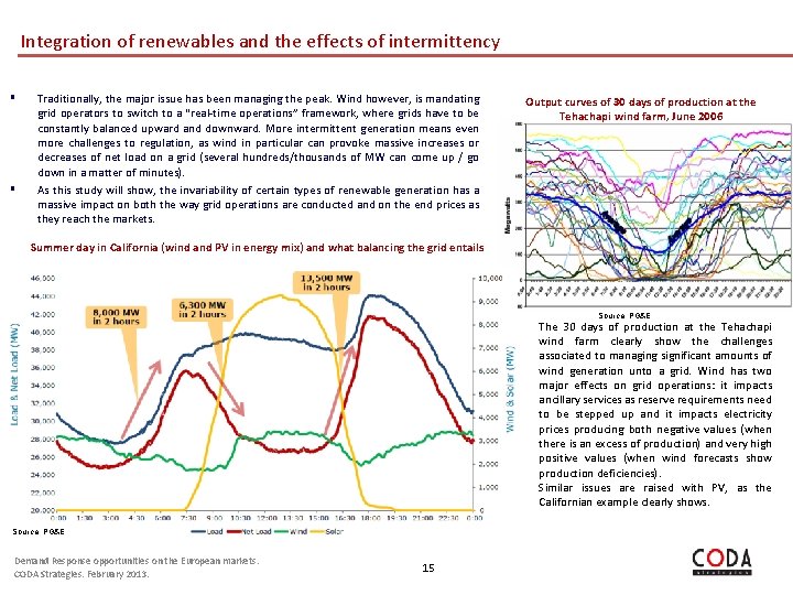 Integration of renewables and the effects of intermittency § § Traditionally, the major issue