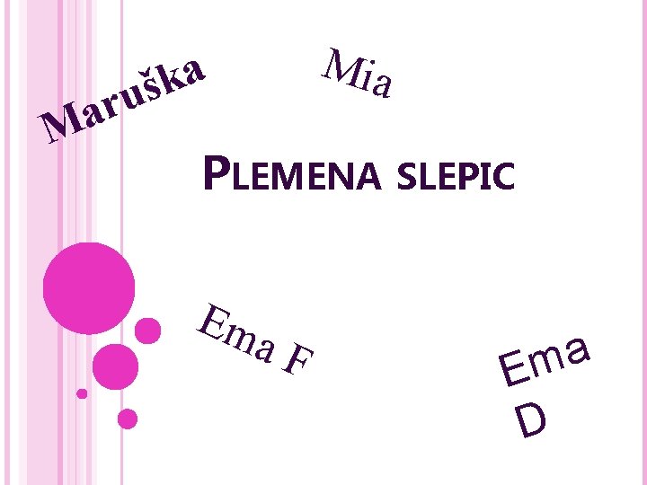 Mia r a M a k uš PLEMENA Em a. F SLEPIC a Em