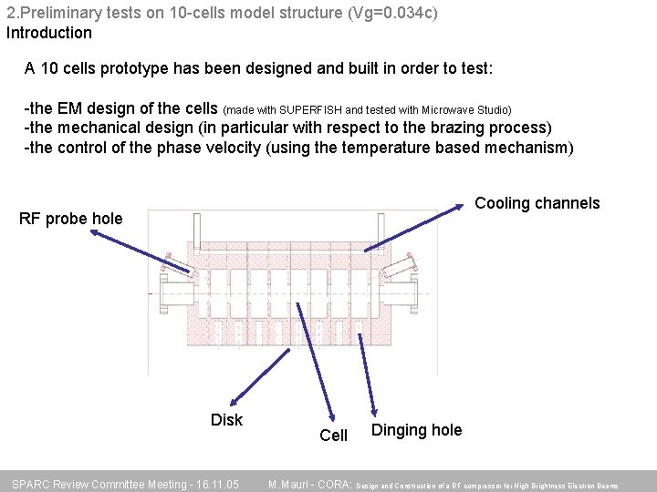 2. Preliminary tests on 10 -cells model structure (Vg=0. 034 c) Introduction A 10