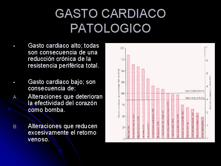 GASTO CARDIACO PATOLOGICO • Gasto cardiaco alto; todas son consecuencia de una reducción crónica