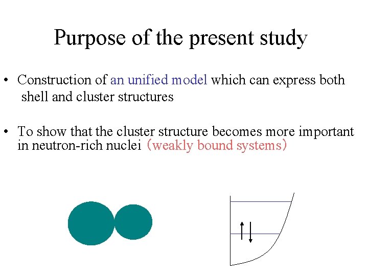 Purpose of the present study • Construction of an unified model which can express
