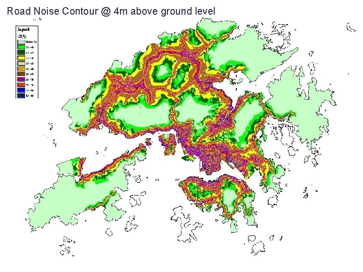 Road Noise Contour @ 4 m above ground level Delivering sustainable solutions in a