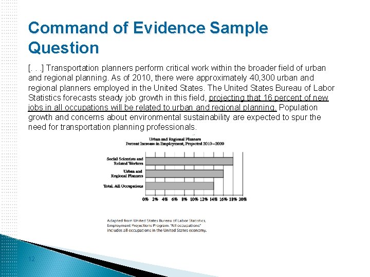 Command of Evidence Sample Question [. . . ] Transportation planners perform critical work