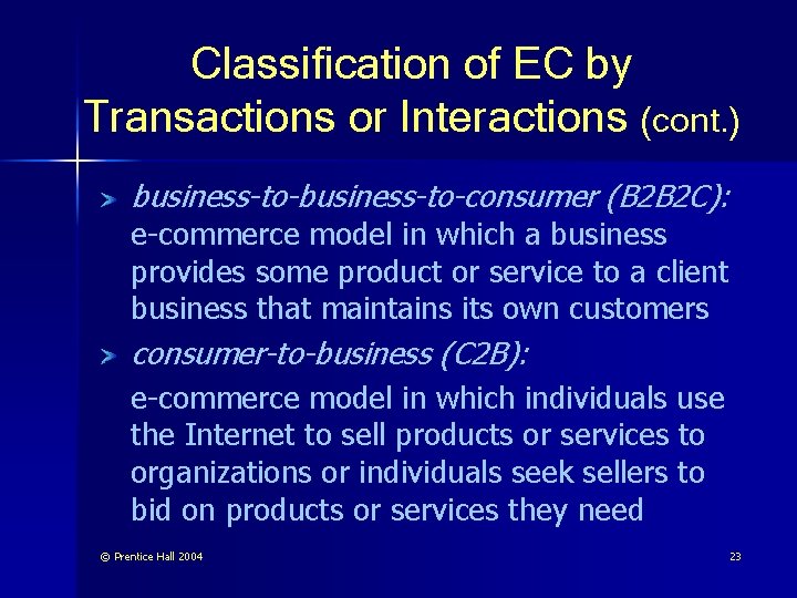 Chapter 1 Overview of Electronic Commerce Prentice Hall