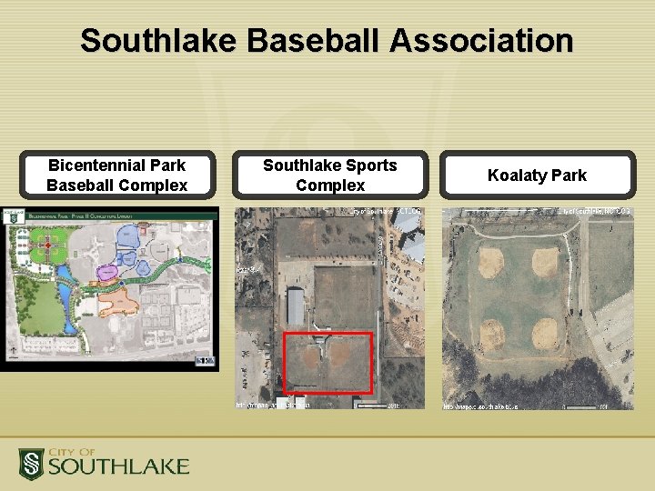 Southlake Baseball Association Bicentennial Park Baseball Complex Southlake Sports Complex Koalaty Park Southlake Baseball Association Bicentennial Park Baseball Complex Southlake Sports Complex Koalaty Park