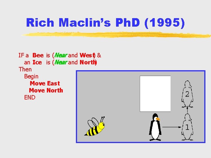 Rich Maclin’s Ph. D (1995) IF a Bee is (Near and West) & an