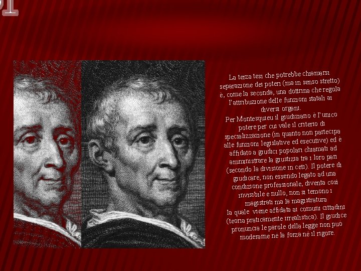 e chiamarsi La terza tesi che potrebb a in senso stretto) separazione dei poteri