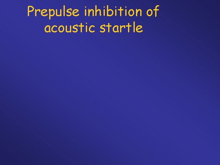 Prepulse inhibition of acoustic startle 