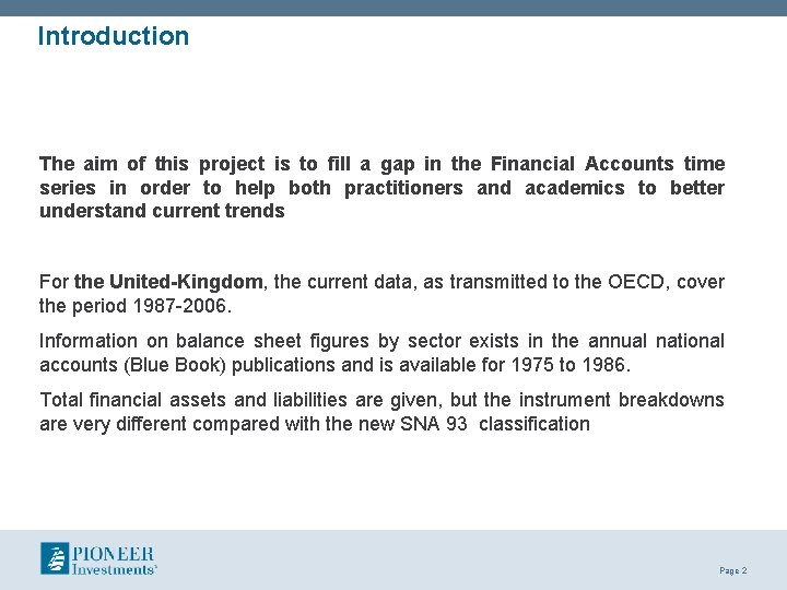 Introduction The aim of this project is to fill a gap in the Financial Introduction The aim of this project is to fill a gap in the Financial