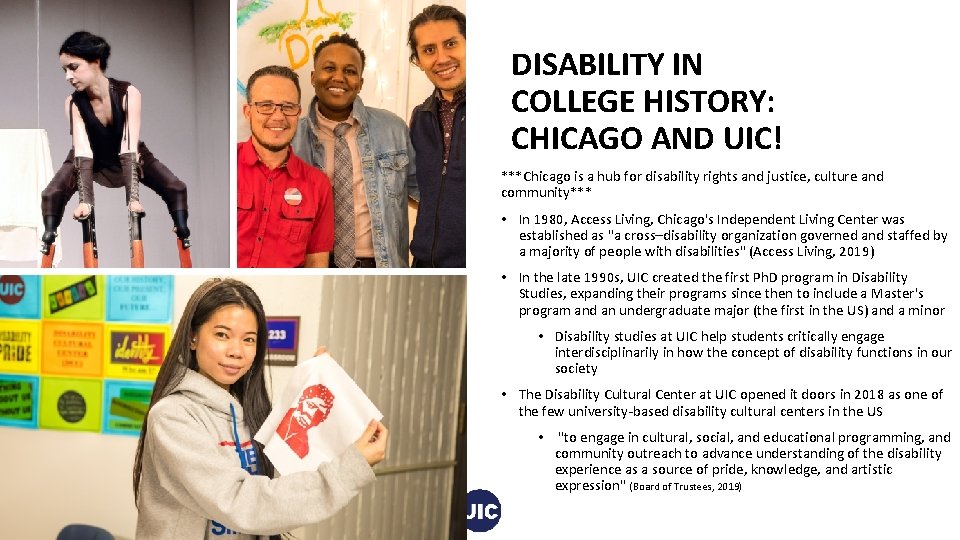 DISABILITY IN COLLEGE HISTORY: CHICAGO AND UIC! ***Chicago is a hub for disability rights