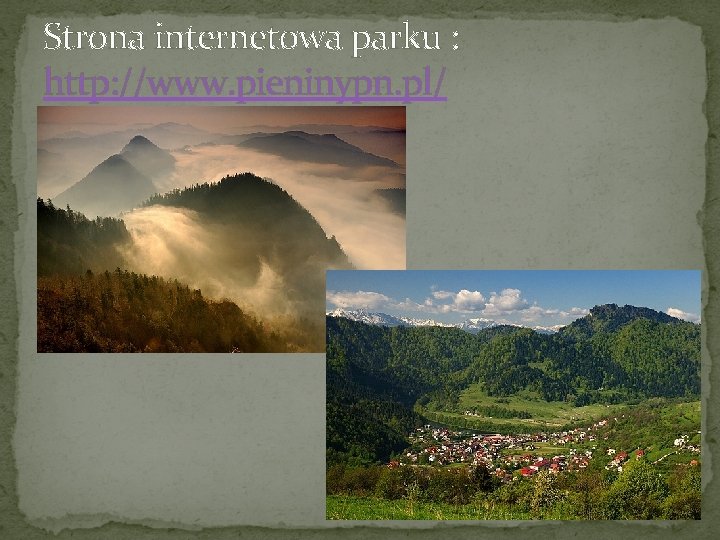 Strona internetowa parku : http: //www. pieninypn. pl/ 