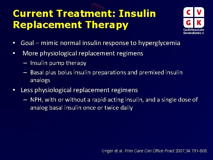 Current Treatment: Insulin Replacement Therapy • Goal – mimic normal insulin response to hyperglycemia