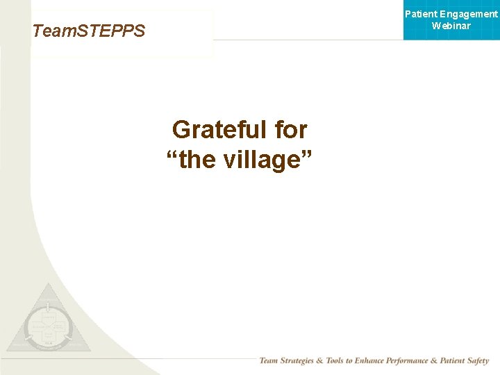 Patient Engagement Webinar Team. STEPPS Grateful for “the village” Mod 1 05. 2 Page