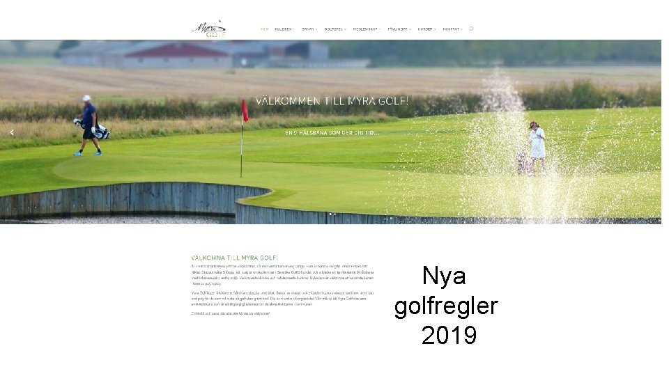  Nya golfregler 2019 