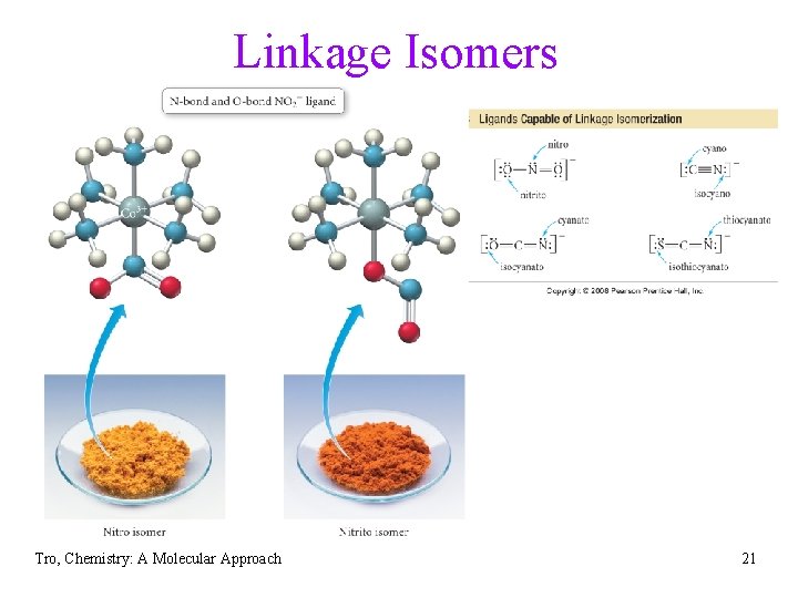 Linkage Isomers Tro, Chemistry: A Molecular Approach 21 