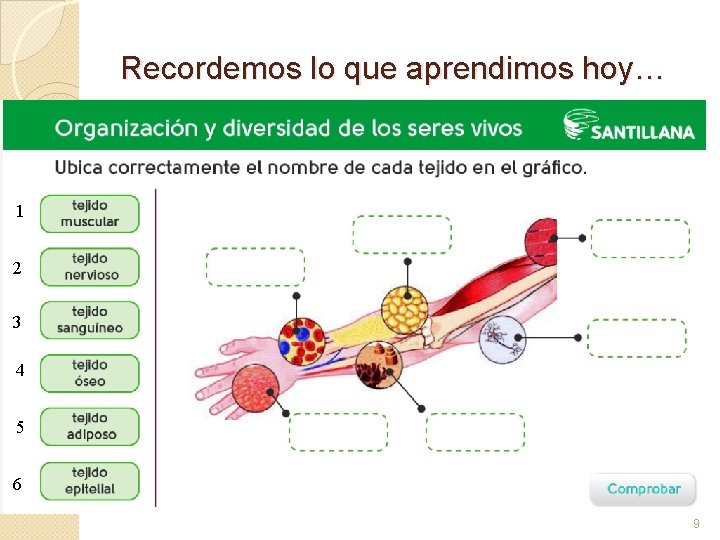 Recordemos lo que aprendimos hoy… 1 2 3 4 5 6 9 