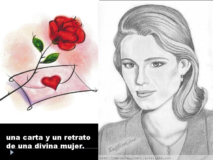 una carta y un retrato de una divina mujer. una carta y un retrato de una divina mujer.