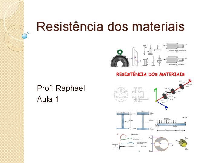 Resistência dos materiais Prof: Raphael. Aula 1 Resistência dos materiais Prof: Raphael. Aula 1