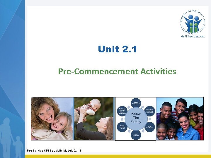 Unit 2. 1 Pre-Commencement Activities Pre-Service CPI Specialty Module 2. 1. 1 