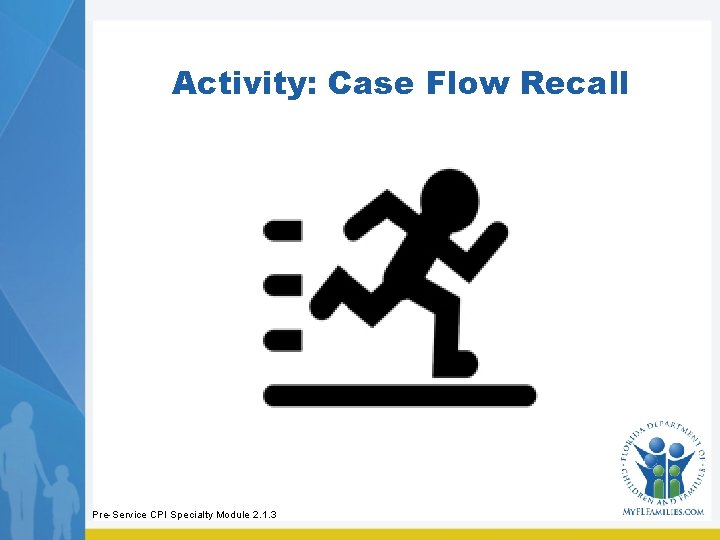 Activity: Case Flow Recall Pre-Service CPI Specialty Module 2. 1. 3 