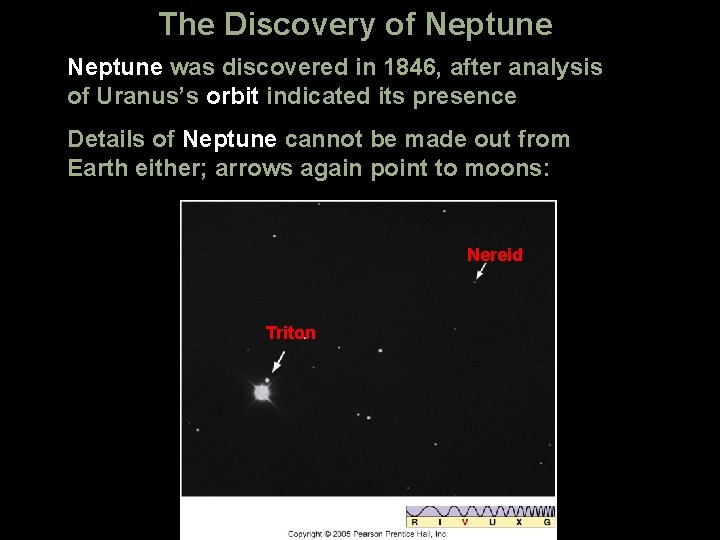 The Discovery of Neptune was discovered in 1846, after analysis of Uranus’s orbit indicated