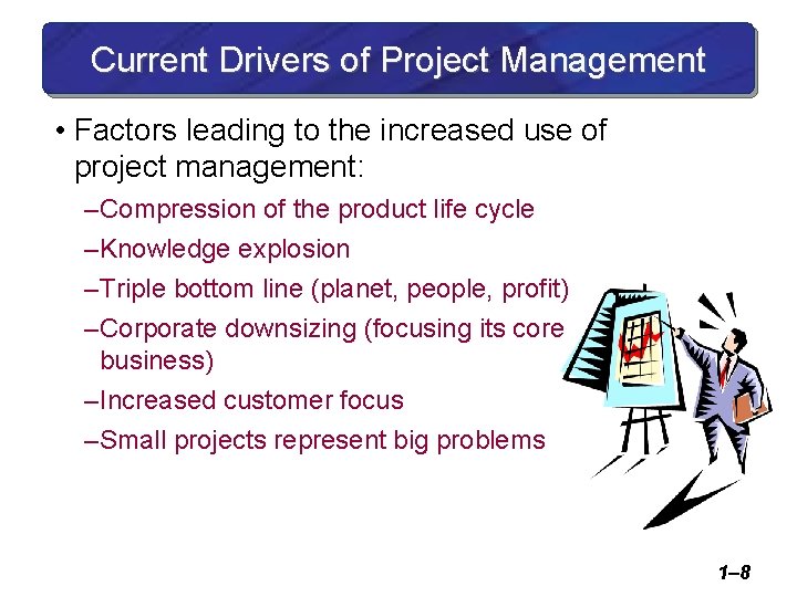 Current Drivers of Project Management • Factors leading to the increased use of project