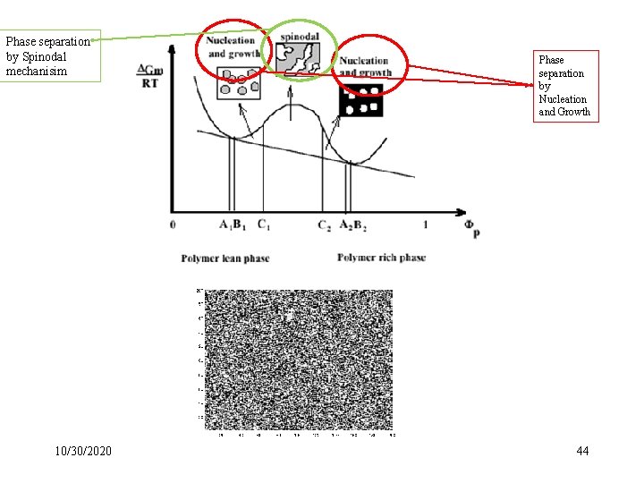 Phase separation by Spinodal mechanisim 10/30/2020 Phase separation by Nucleation and Growth 44 