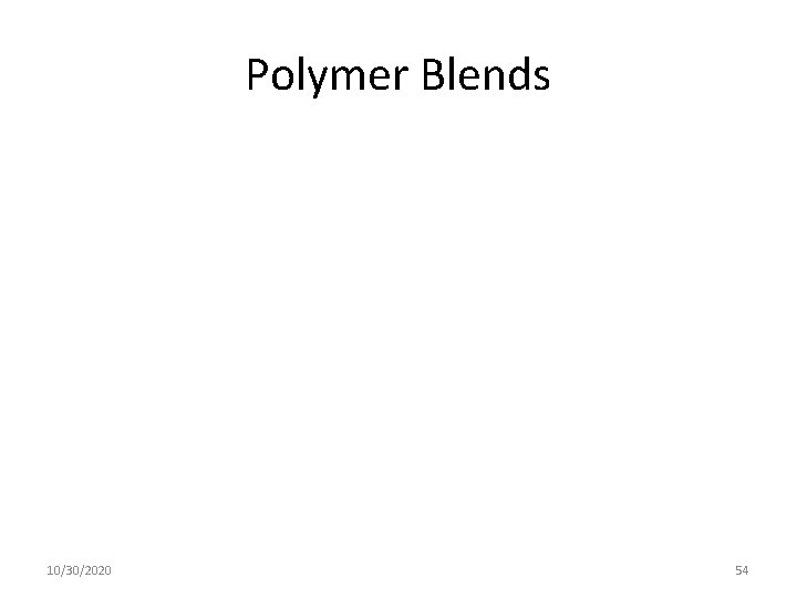 Polymer Blends 10/30/2020 54 