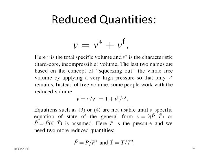 Reduced Quantities: 10/30/2020 93 Reduced Quantities: 10/30/2020 93