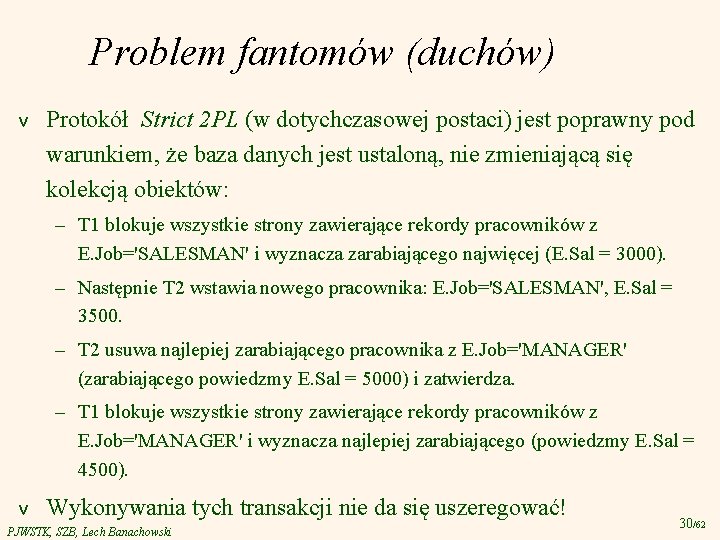 Problem fantomów (duchów) v Protokół Strict 2 PL (w dotychczasowej postaci) jest poprawny pod