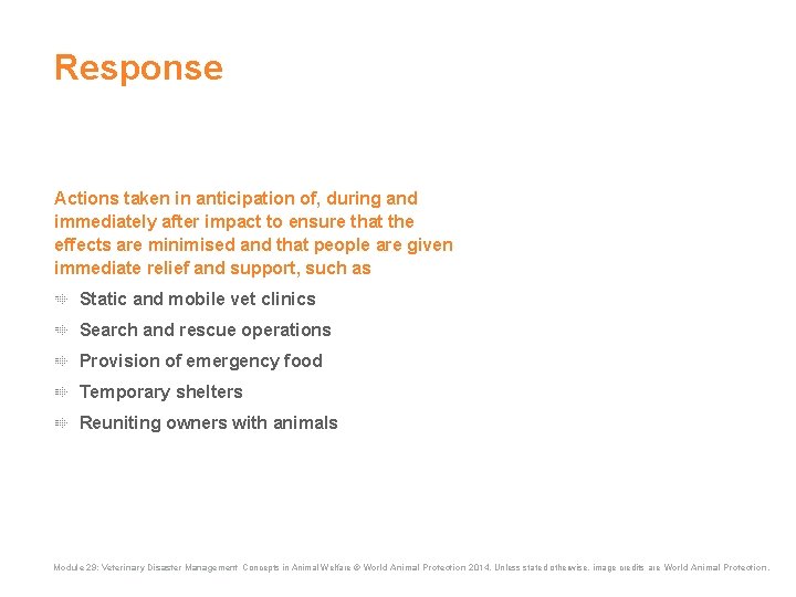 Response Actions taken in anticipation of, during and immediately after impact to ensure that Response Actions taken in anticipation of, during and immediately after impact to ensure that