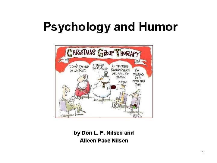 Psychology and Humor by Don L. F. Nilsen and Alleen Pace Nilsen 1 