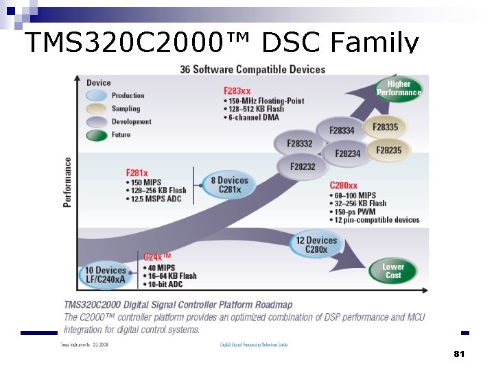 TMS 320 C 2000™ DSC Family 81 