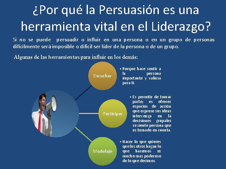 ¿Por qué la Persuasión es una herramienta vital en el Liderazgo? Si no se