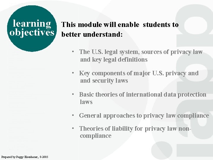 learning objectives This module will enable students to better understand: • The U. S.