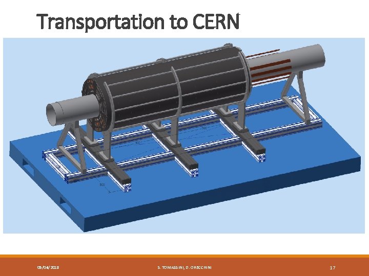 Transportation to CERN 05/04/2018 S. TOMASSINI, D. ORECCHINI 17 