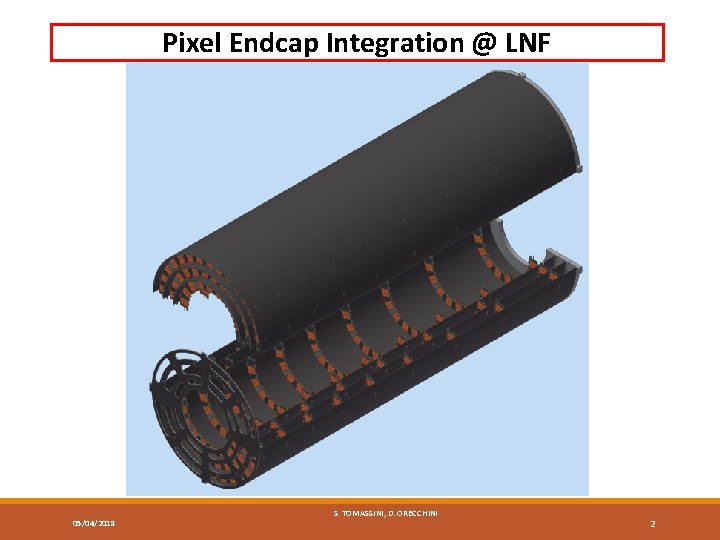 Pixel Endcap Integration @ LNF Pix el D Str ip De ete cto tec