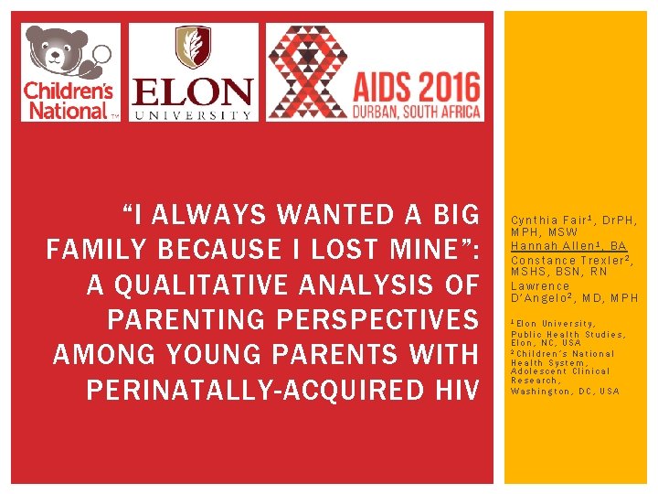 “I ALWAYS WANTED A BIG FAMILY BECAUSE I LOST MINE”: A QUALITATIVE ANALYSIS OF