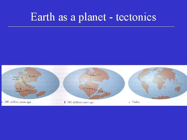 Earth as a planet - tectonics 