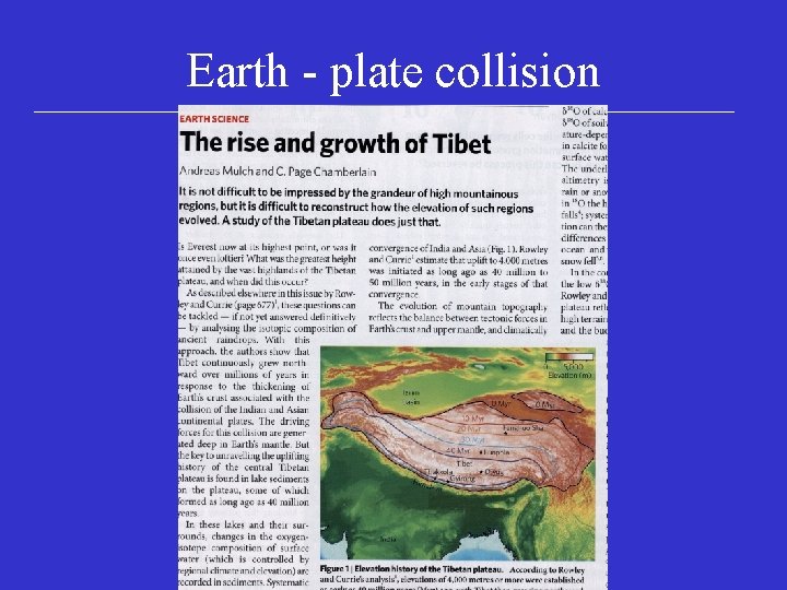 Earth - plate collision 