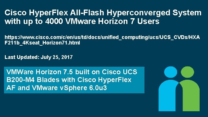 Cisco Hyper. Flex All-Flash Hyperconverged System with up to 4000 VMware Horizon 7 Users