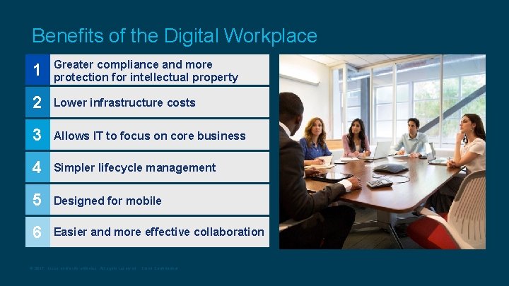 Benefits of the Digital Workplace 1 Greater compliance and more protection for intellectual property