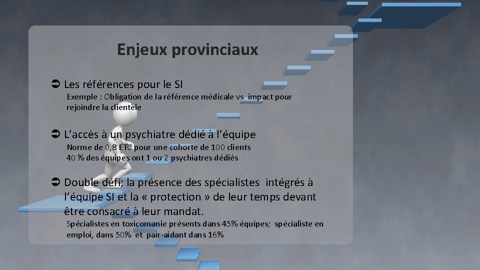 Enjeux provinciaux Les références pour le SI Exemple : Obligation de la référence médicale Enjeux provinciaux Les références pour le SI Exemple : Obligation de la référence médicale