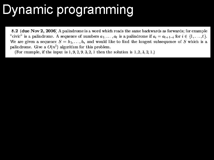 Dynamic programming 