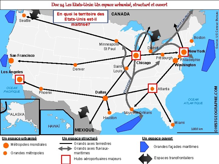 ur en t La int Seattle CANADA Sa En quoi le territoire des Etats-Unis