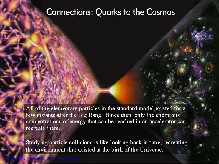 All of the elementary particles in the standard model existed for a few instants