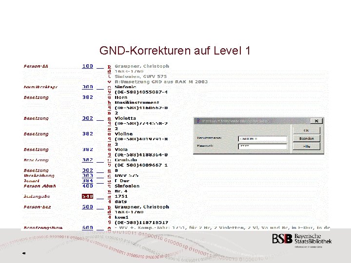 GND-Korrekturen auf Level 1 49 