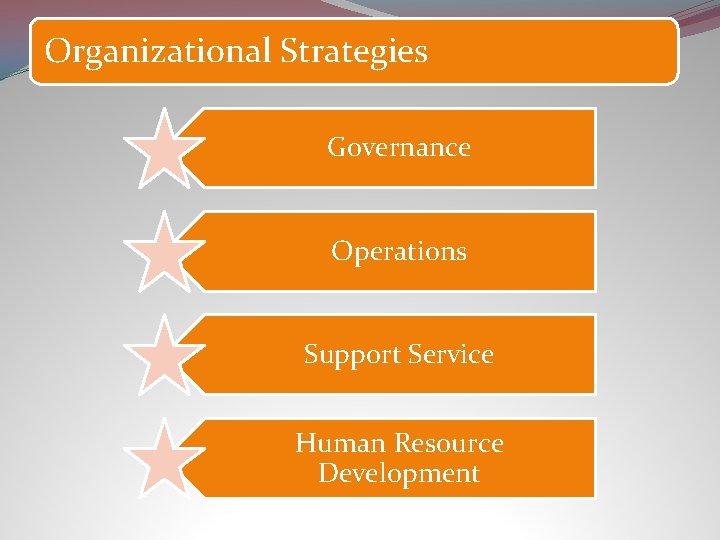 Organizational Strategies Governance Operations Support Service Human Resource Development 