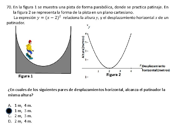  Figura 1 Figura 2 ¿En cuales de los siguientes pares de desplazamientos horizontal,