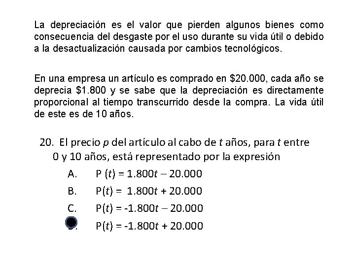 La depreciación es el valor que pierden algunos bienes como consecuencia del desgaste por